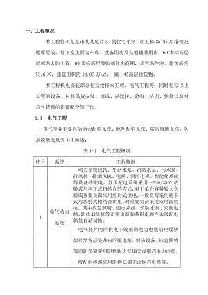 山语花园水电安装施工组织设计方案.doc