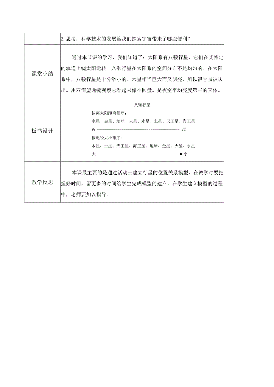 3-2 八颗行星（教学设计）-六年级科学下册（教科版）.docx_第3页