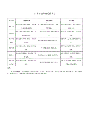 财务部长年终总结表格.docx