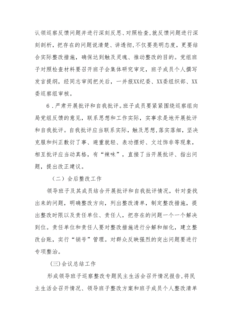 巡察整改专题民主生活会方案（模板）.docx_第3页