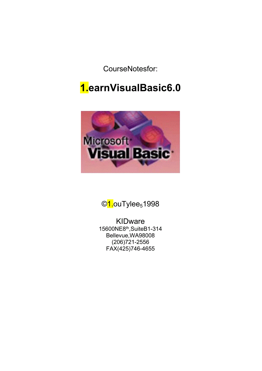 Visual Basic 6.0 课程 学习 计算机.docx_第1页