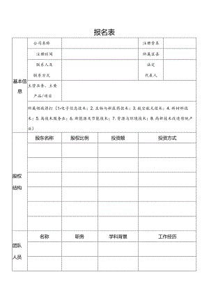 【科创—红帽闪投会】企业报名表 .docx