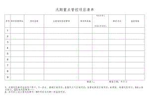 汛期重点管控项目清单.docx