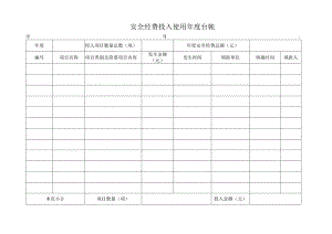 安全经费投入使用年度台帐.docx