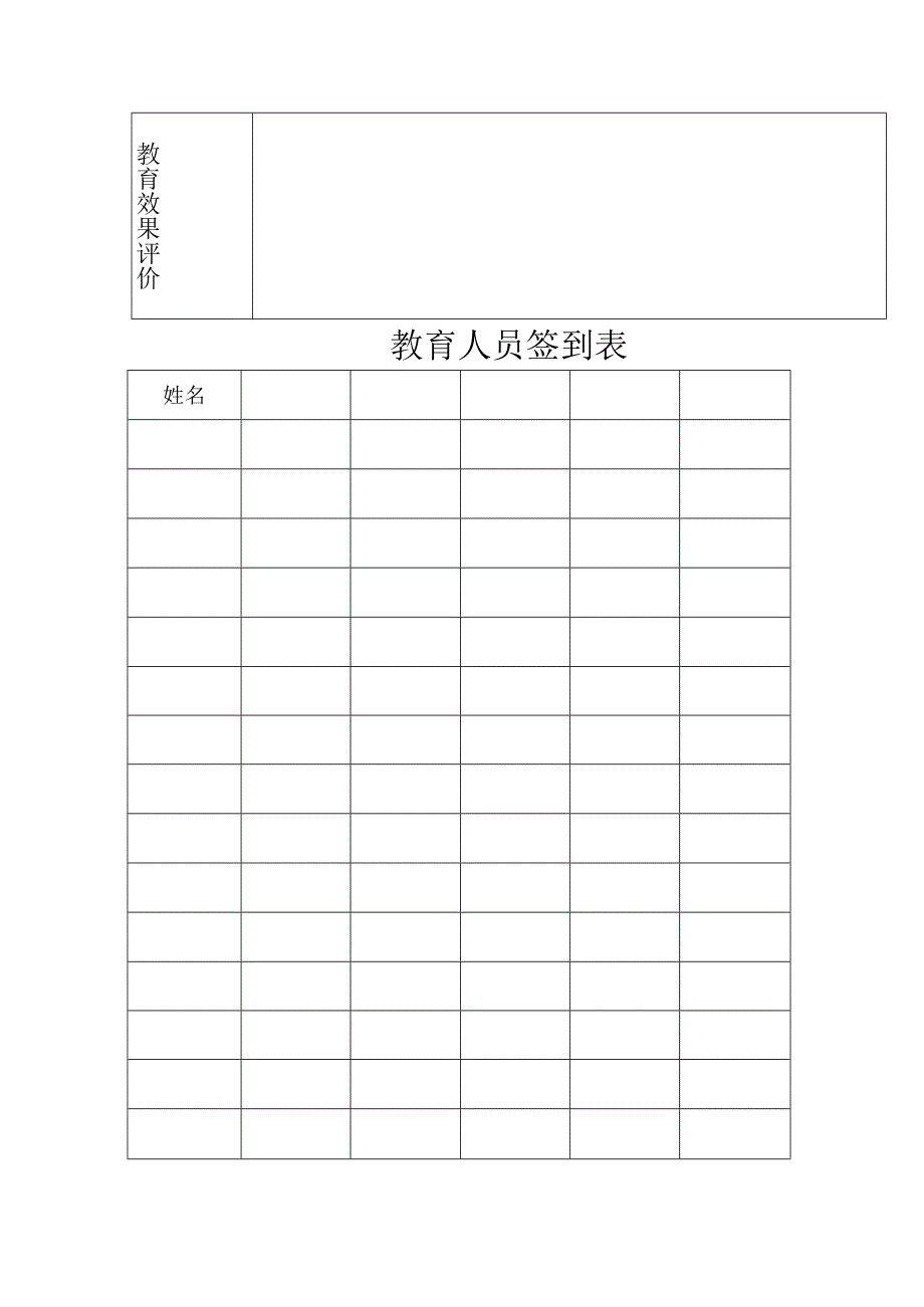 安全教育培训记录表参考模板5篇.docx_第2页