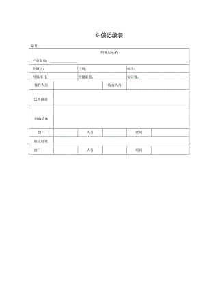 纠偏记录表格.docx