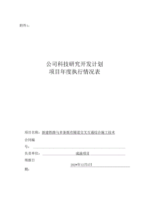 成渝项目年度科技计划执行情况表.docx