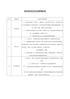 项目各岗位安全管理职责.docx