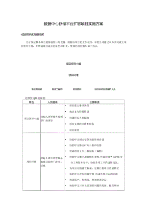 数据中心存储平台扩容项目实施方案.docx