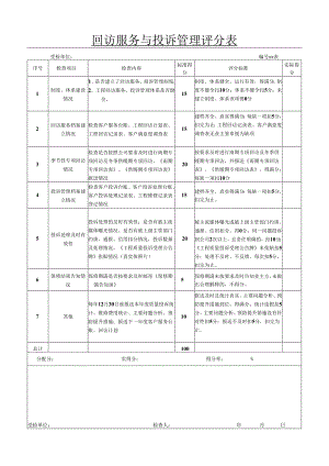 回访服务与投诉管理评分表.docx