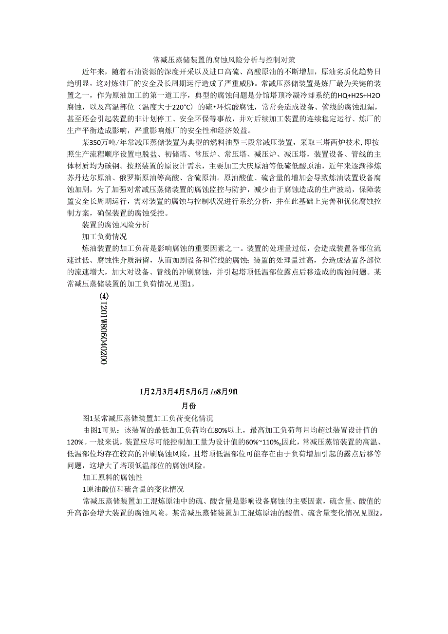 常减压蒸馏装置的腐蚀风险分析与控制对策.docx_第1页