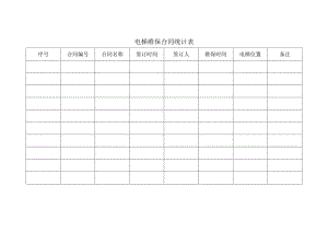 电梯维保合同统计表.docx