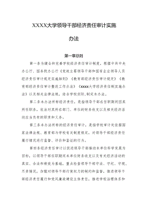 大学领导干部经济责任审计实施办法.docx