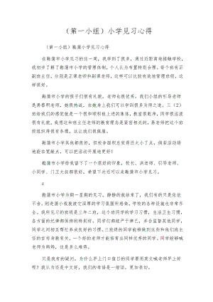 （第一小组）小学见习心得.docx