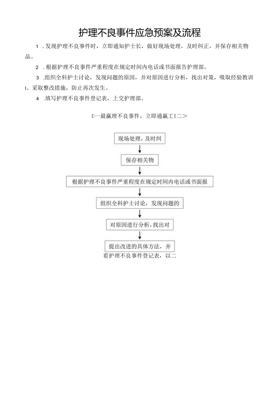 护理不良事件应急预案及流程.docx_第1页