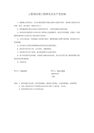 工程项目部工程师安全生产责任制.docx