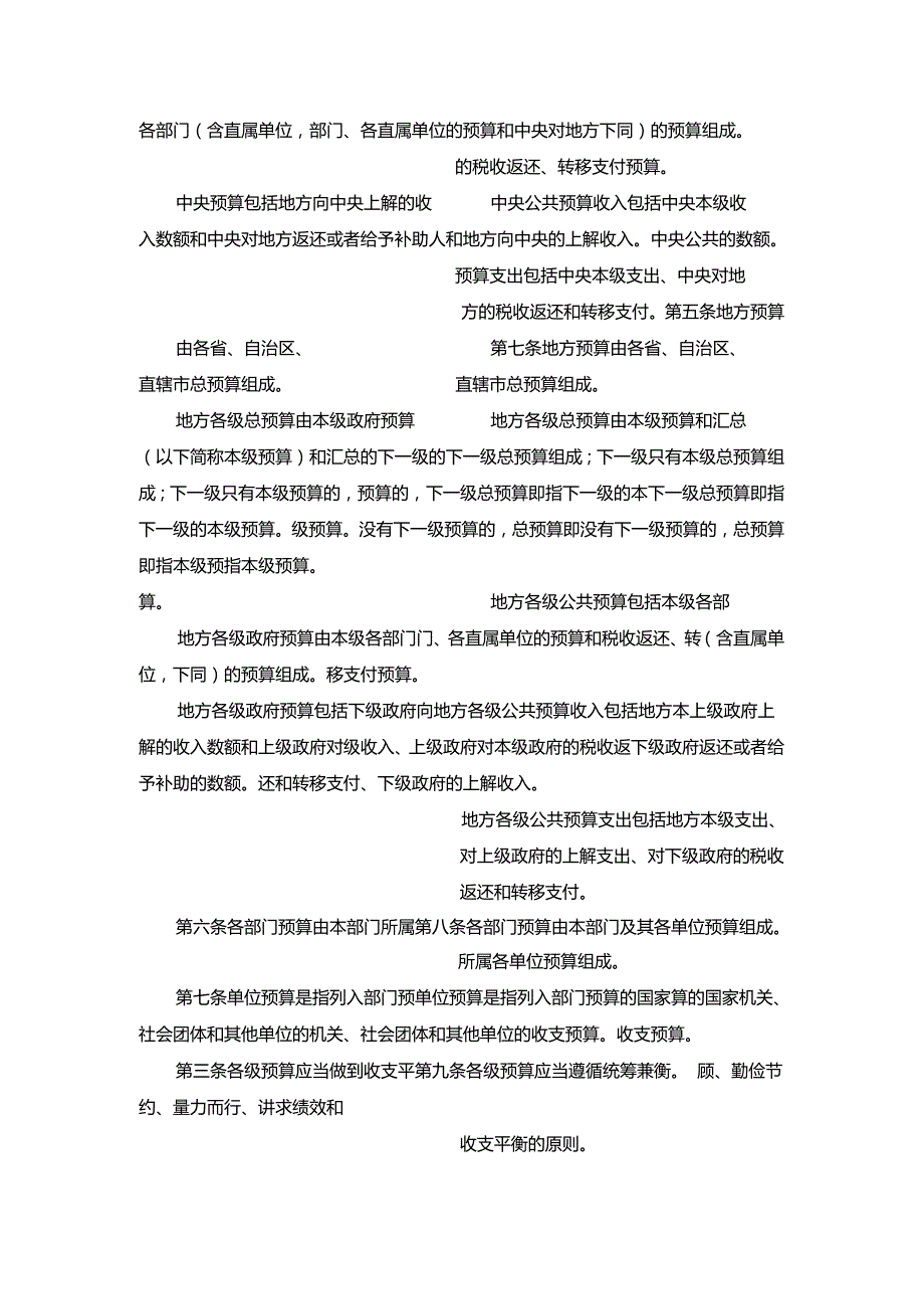 预算法修正草案与现行预算法的对照表.docx_第2页