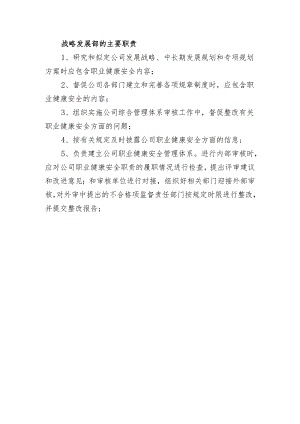 战略发展部的主要职责.docx