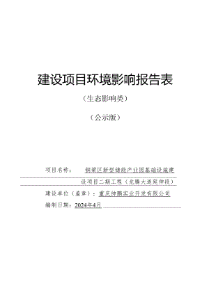 新型储能产业园基础设施建设项目二期工程环评报告表.docx