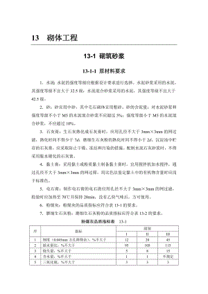 建筑施工手册 砌体工程.doc