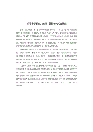 观看警示教育片感悟：警钟长鸣 拒腐防变.docx