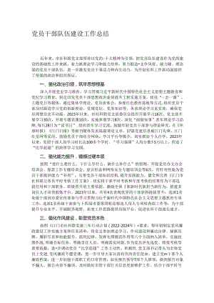 党员干部队伍建设工作总结.docx