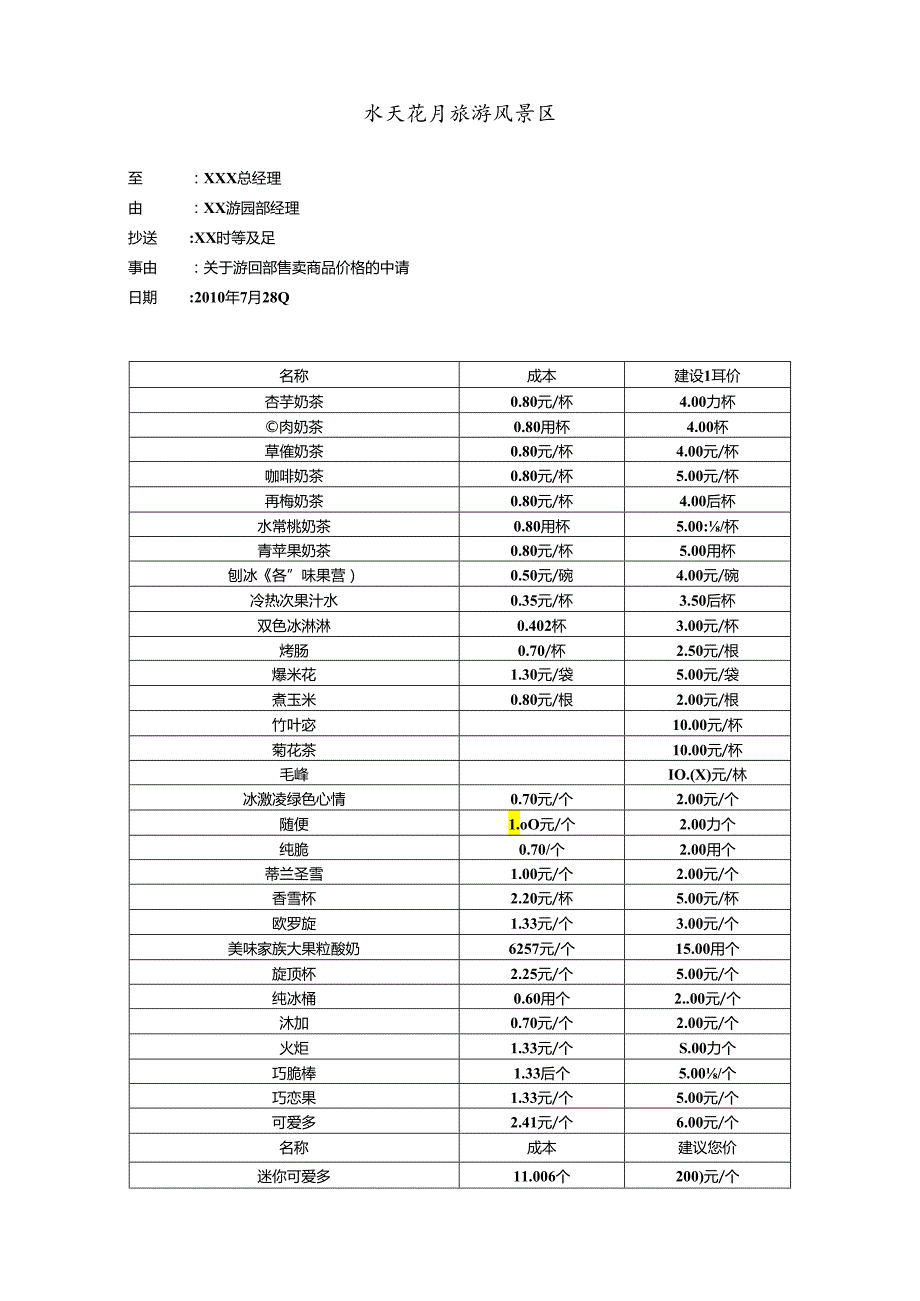 水天花月旅游风景区饮品知识点梳理汇总.docx_第1页