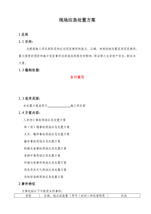 施工项目部现场应急处置方案.doc