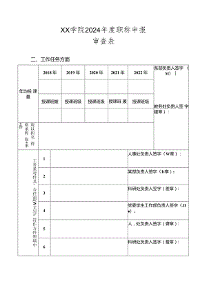 2024年度职称申报审查表.docx