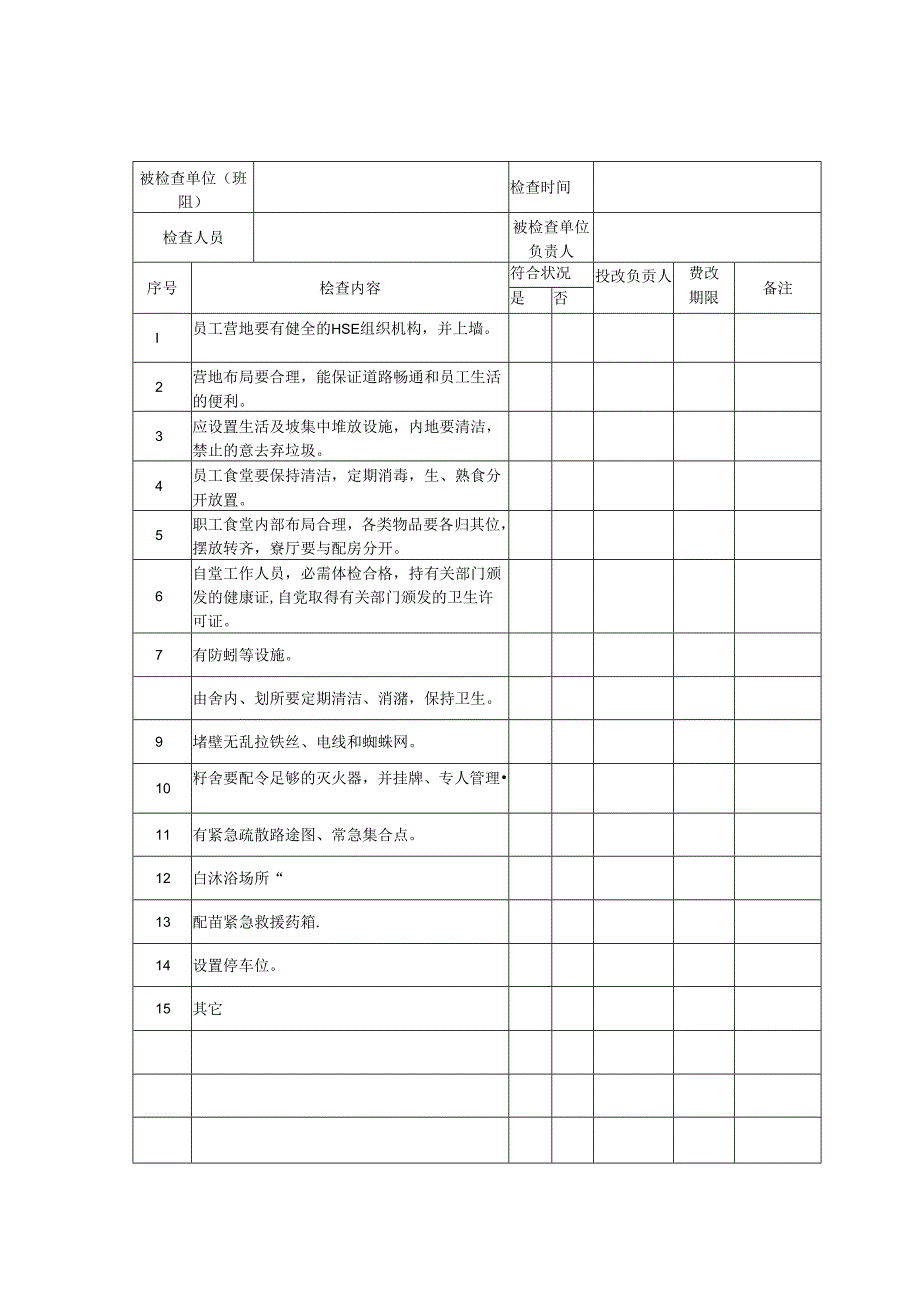 HSE现场检查表--Z00.docx_第1页