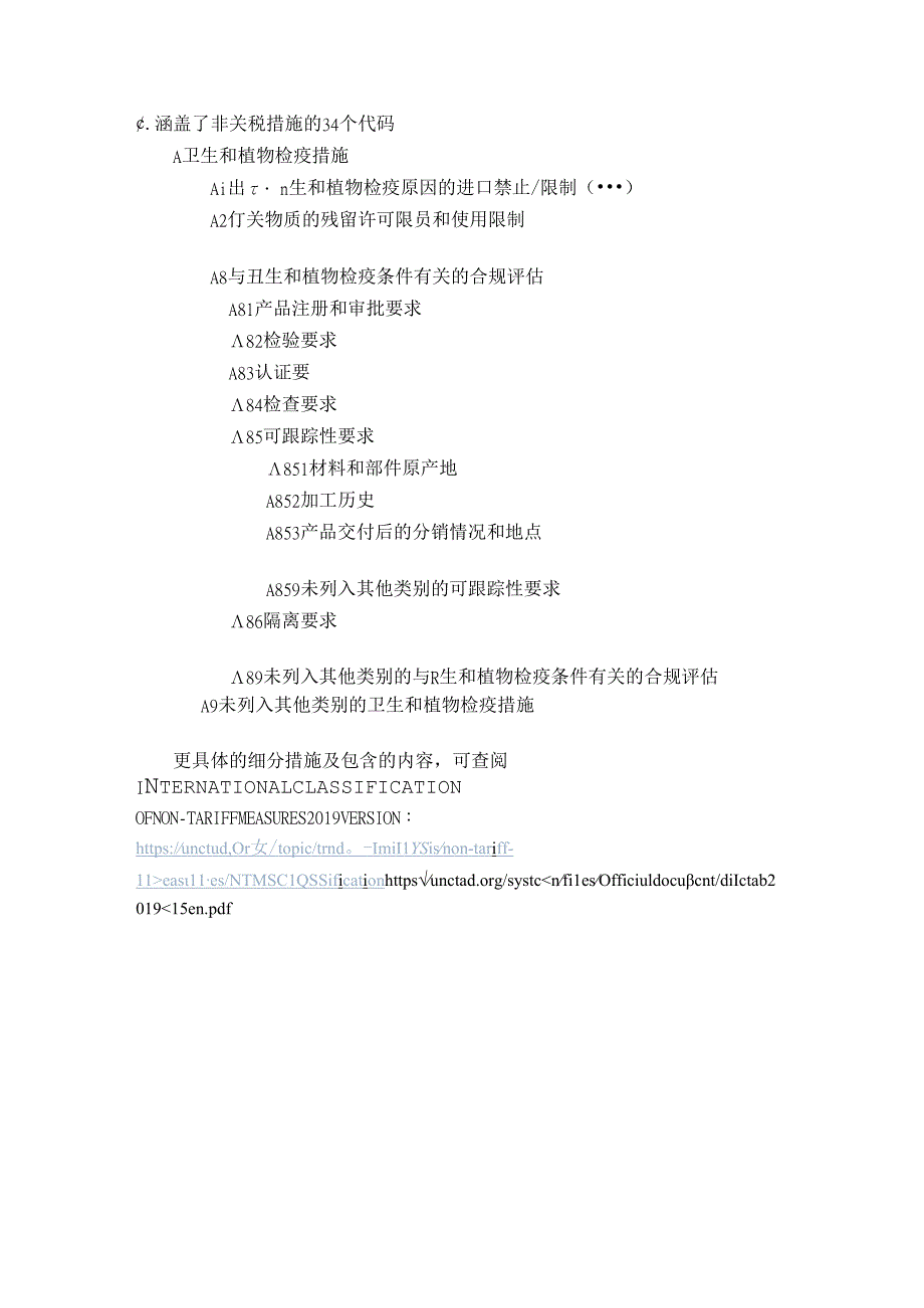 国际贸易原理(第三版)拓展阅读思政 非关税措施国际分类（UNCTAD,2019年版）.docx_第3页