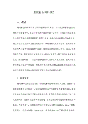 监狱行业调研报告.docx