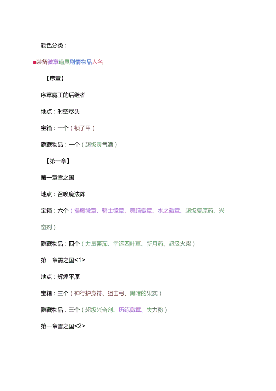 游戏资料：风色幻想SP宝箱、隐藏物品、隐藏关卡、隐藏剧情.docx_第1页