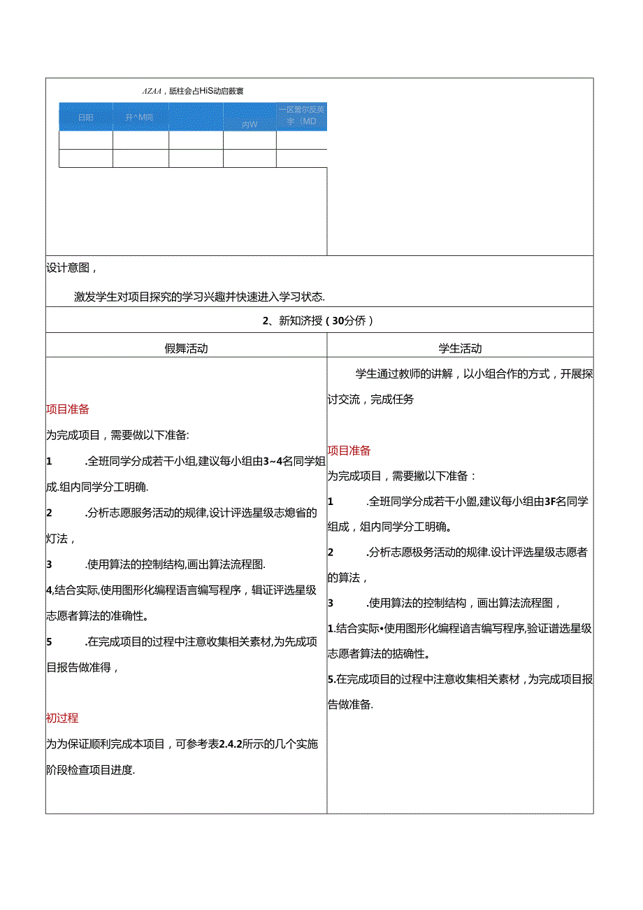 2.4探究项目——评选校园星级志愿者 教学设计 电子工业版 五年级下册.docx_第2页