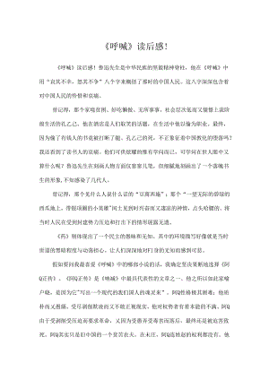 《呐喊》读后感!.docx