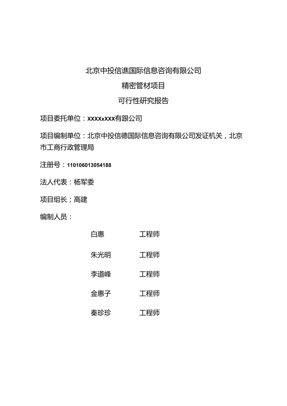 精密管材项目可行性研究报告编写格式说明(模板套用型文档).docx_第2页