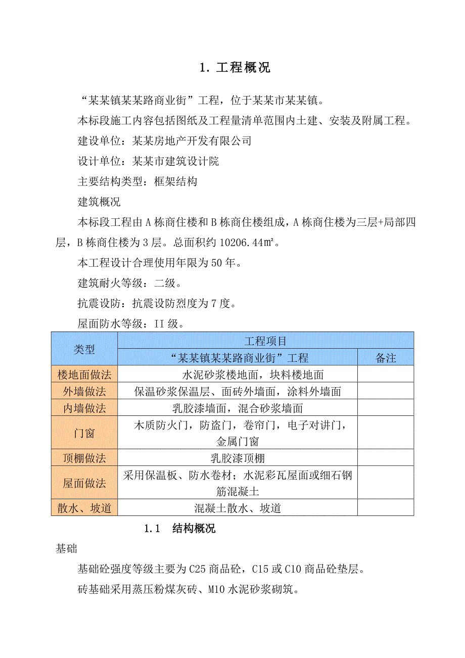 横泾镇人民路商业街施工方案).doc_第1页