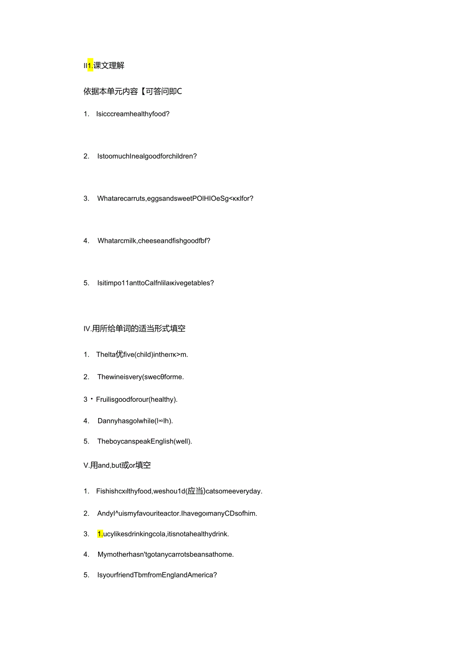 Unit 2 Is your food and drink healthy.docx_第2页