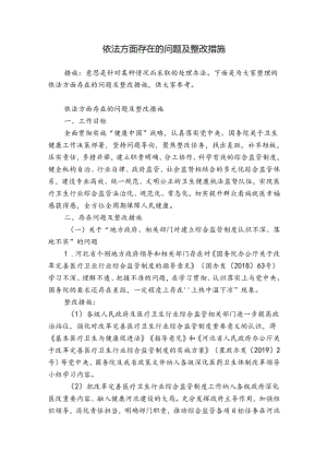 依法方面存在的问题及整改措施.docx