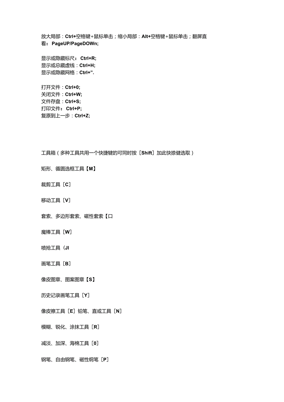 ps快捷键大全-Microsoft-Word-文档.docx_第2页