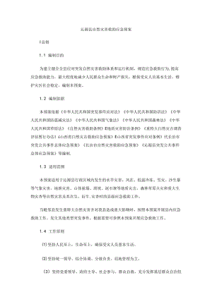 沁源县自然灾害救助应急预案.docx