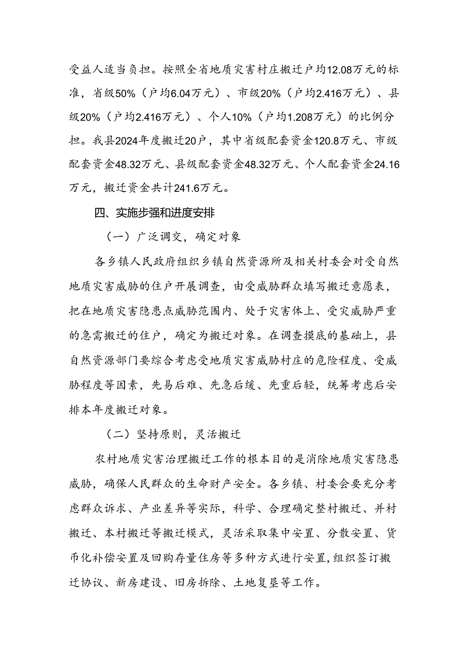 曲沃县2024年度农村地质灾害治理搬迁实施方案.docx_第2页