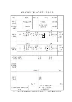 河北省机关工作人员调整工资审批表.docx