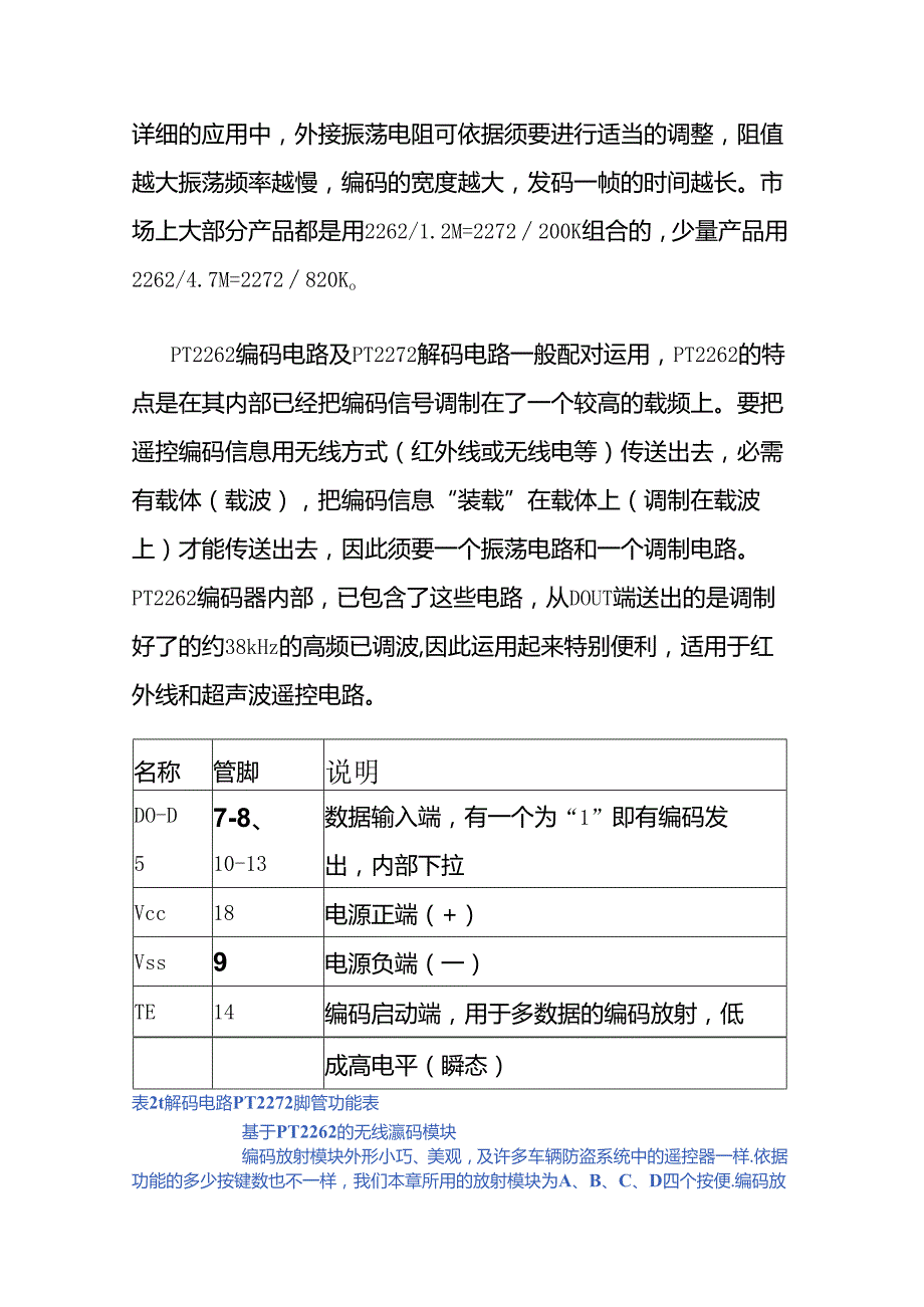 PT2262-PT2272无线收发讲解解析.docx_第2页