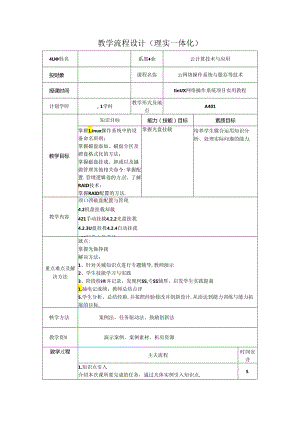 网络操作系统（Linux）（项目式微课版）-教案 教学流程设计14 磁盘挂载卸载.docx