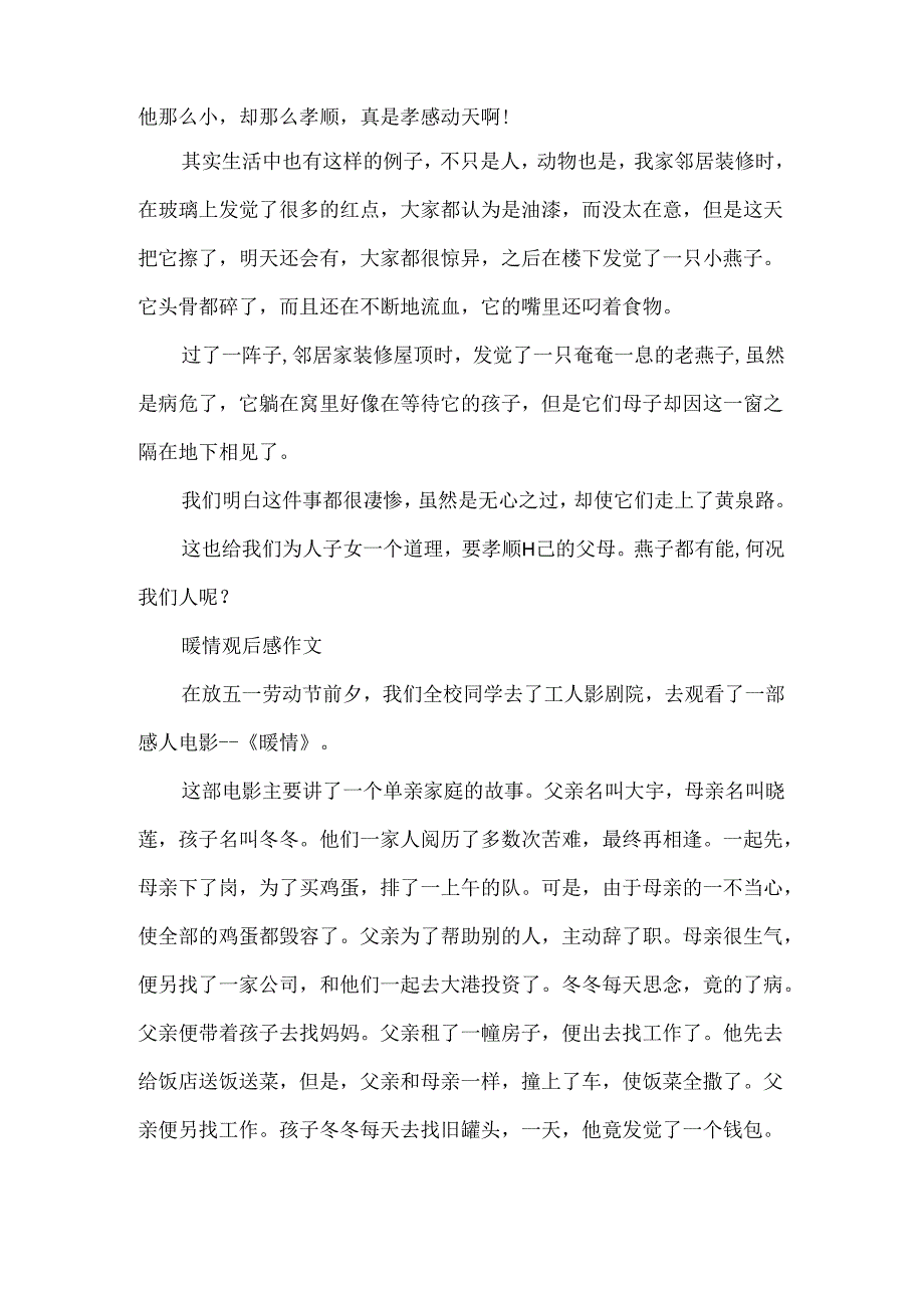 《暖情》观后感作文300字.docx_第2页