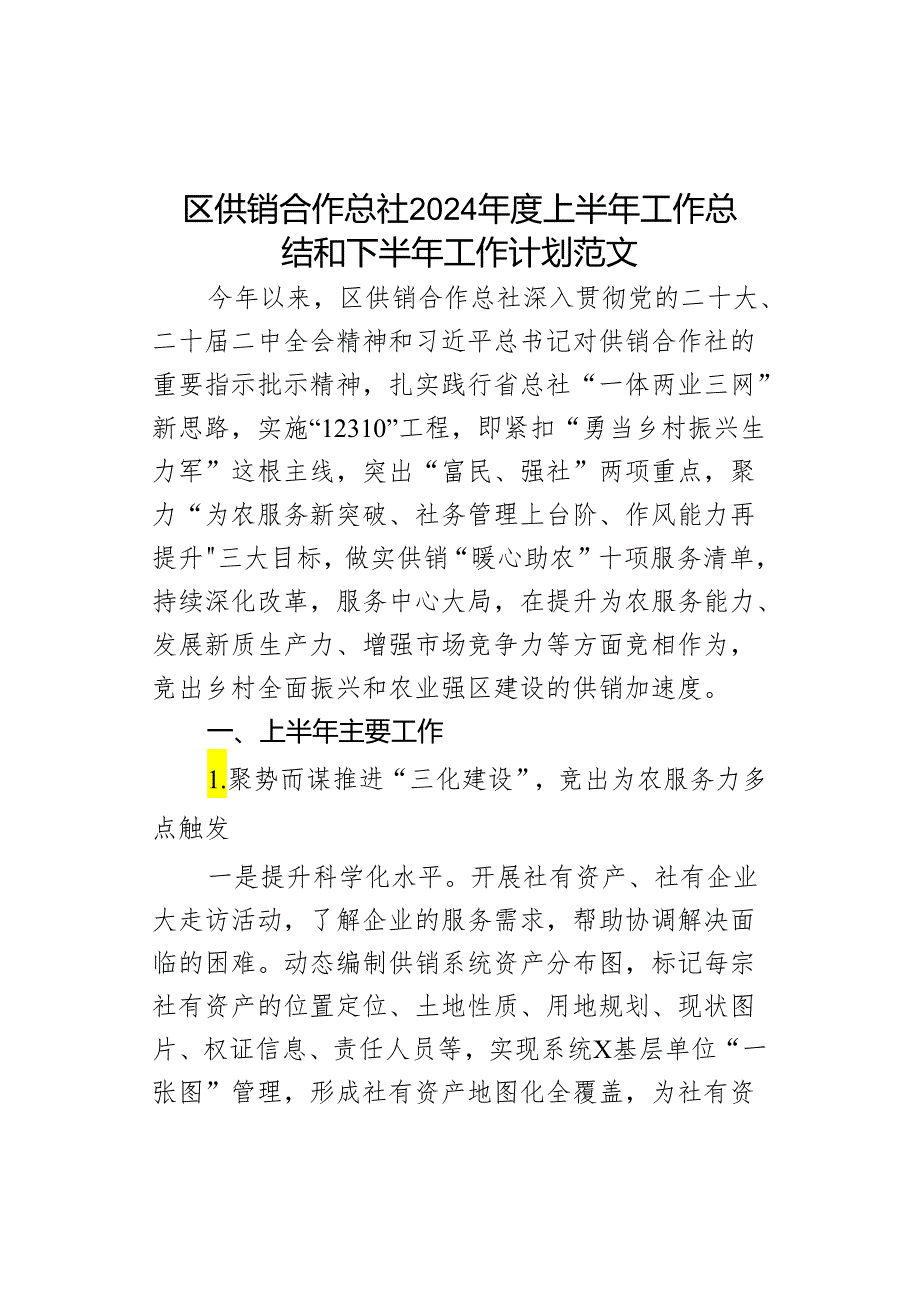 2024年度上半年工作总结和下半年工作计划汇报报告.docx_第1页