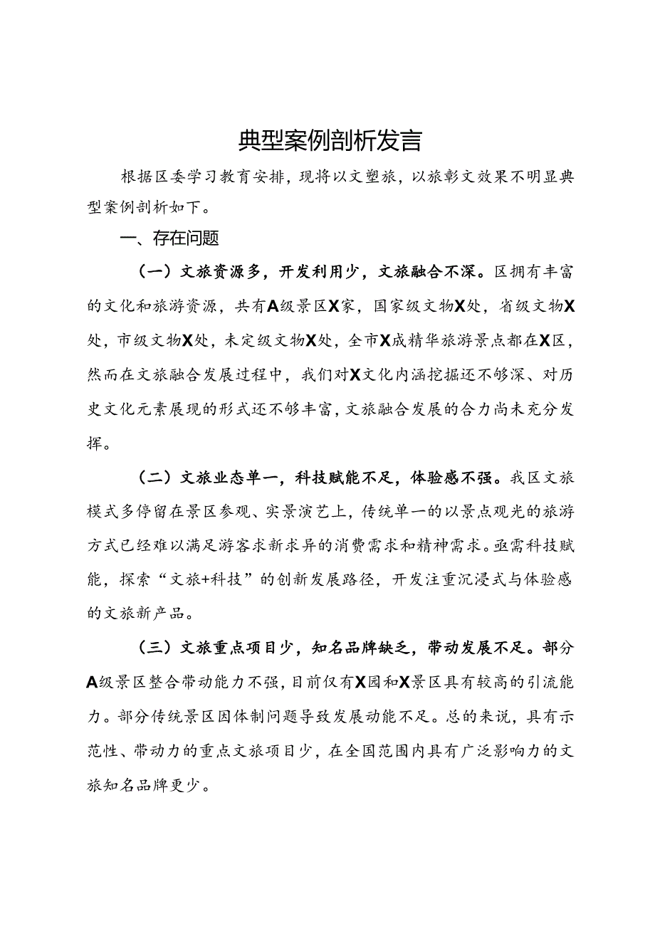 文旅领域典型案例剖析发言.docx_第1页