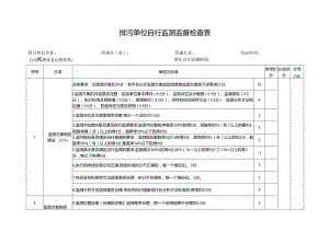 排污单位自行监测监督检查表Word版.docx