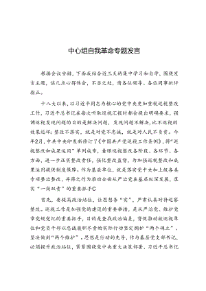 研讨发言：”自我革命“专题交流材料 (2篇).docx